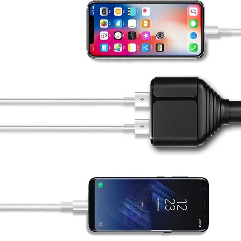 Bluejw 18W Mini USB Car Charger, 3.1A Dual Port (Type-C PD & USB-A), 15W Fast Charging Automobile Adapter for Phones & More - Image 3